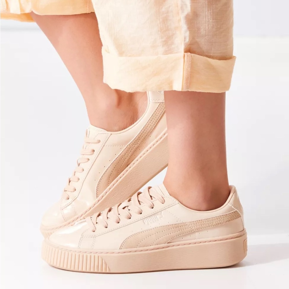 Puma Basket Patent Leather Platform Sneaker size 10